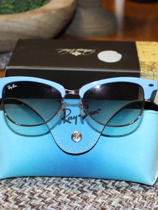 NWT Ray Ban Cathy Clubmaster Periwinkle Blue cat eye Women\'s FABULOUS!! main image 7